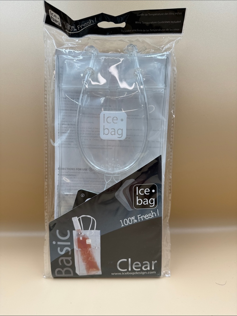 Clear Reusable Beverage Ice Bag - Clear